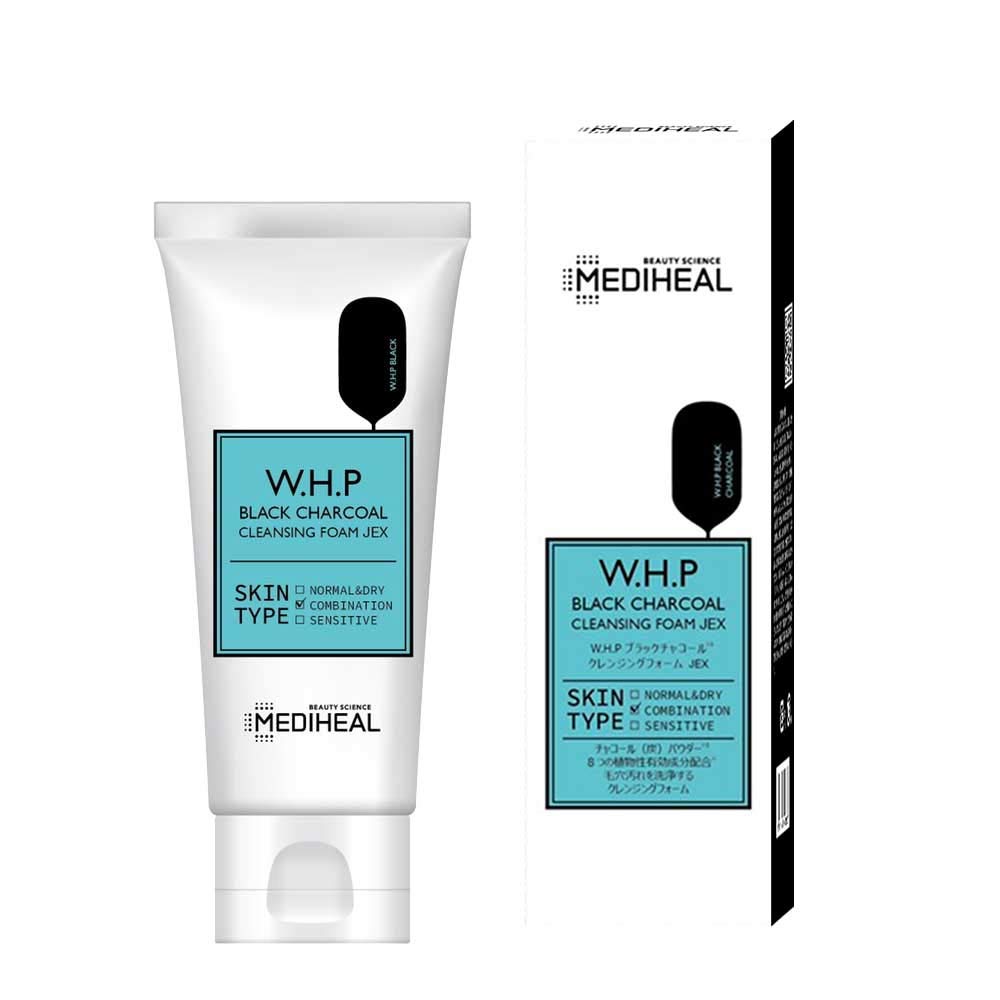 MEDIHEAL [Genuine] W.H.P Black Charcoal Cleansing Foam JEX 80ml (x 1)
