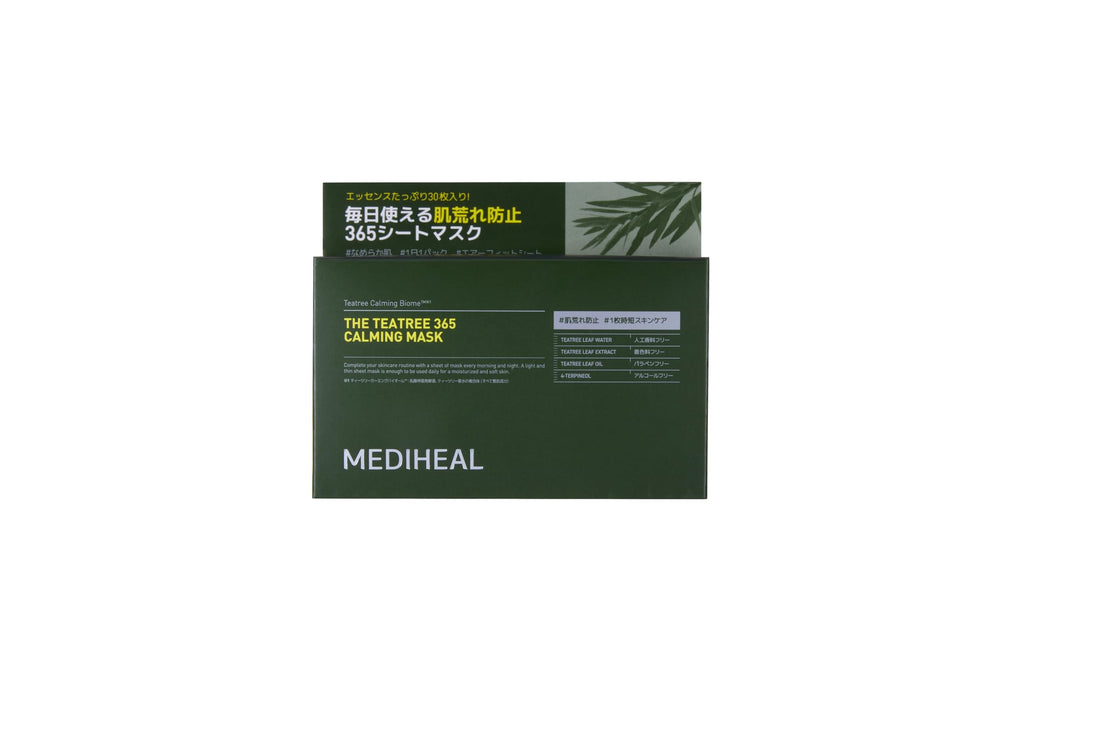MEDIHEAL THE 365 Mask Daily Skin Balance Care 365 Sheet Masks, 30 sheets (THE TEATREE 365 Calming Mask)