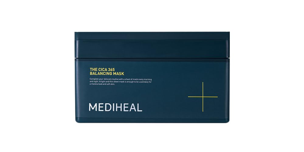 MEDIHEAL THE 365 Mask Daily Skin Balancing 365 Sheet Masks, 30 sheets (THE CICA 365 Balancing Mask)