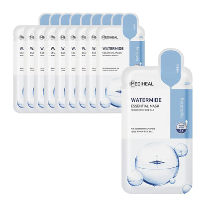 MEDIHEAL Masque Essentiel (10 feuilles) / MEDIHEAL Masque Essentiel 10 feuilles (Watermade) Hydratation Peau sèche Hydratation Soin du grain de peau