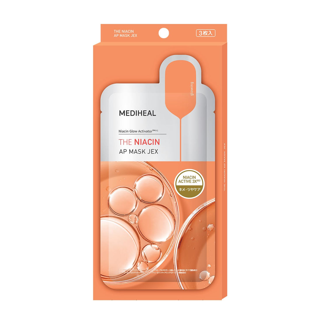 Produit authentique MEDIHEAL The Niacin AP Mask JEX〈3 pièces〉