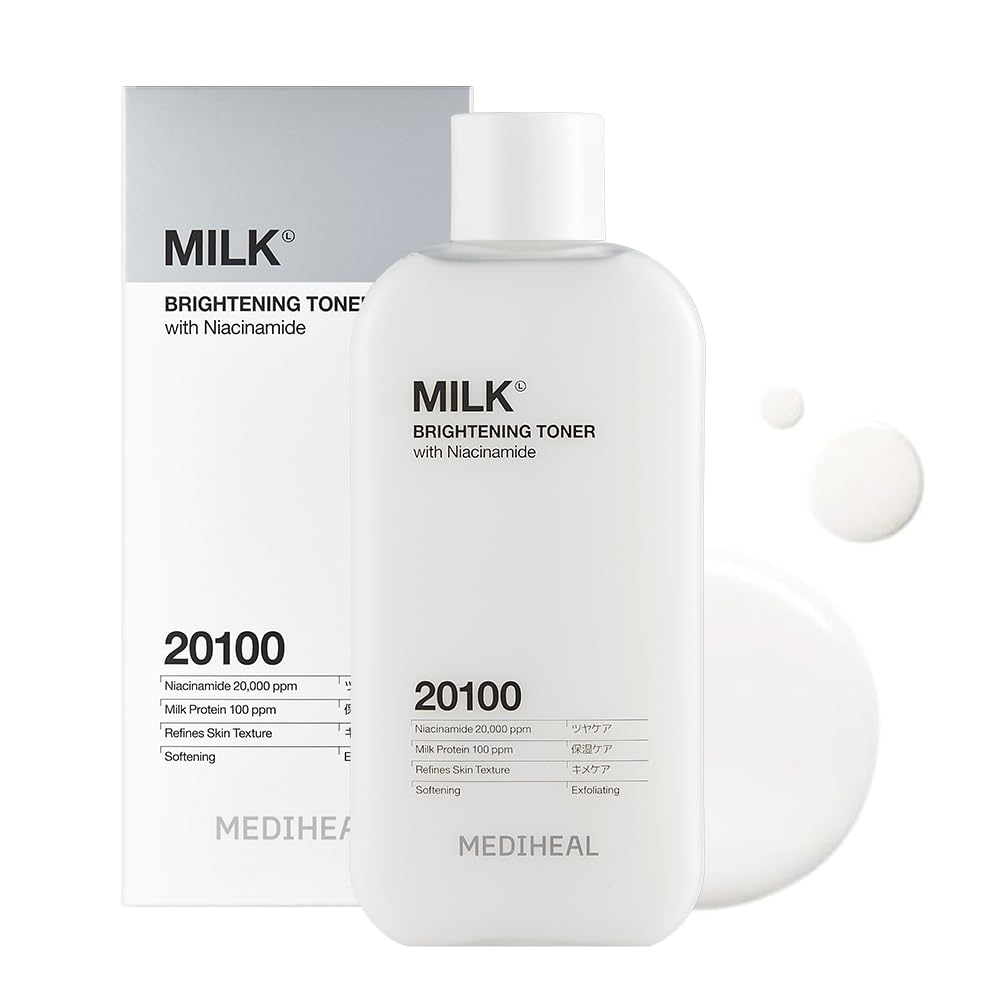 MEDIHEAL Milk Brightening Toner 300ml for Radiant Skin
