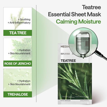 MEDIHEAL Teatree Essential Mask 10 Sheets for Hydration and Care
