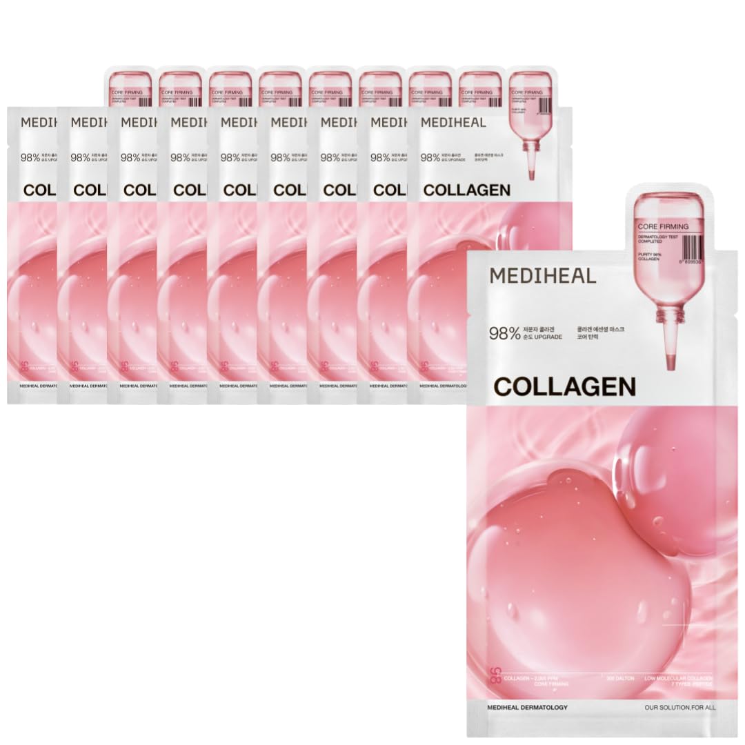 MEDIHEAL Collagen Essential Mask 10 Sheets for Hydration and Firmness