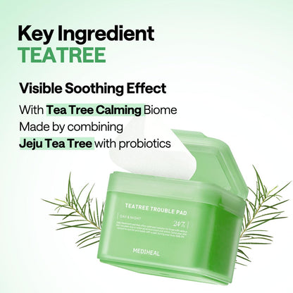 MEDIHEAL Square Toner Pads with Tea Tree 100 Pads 170ml