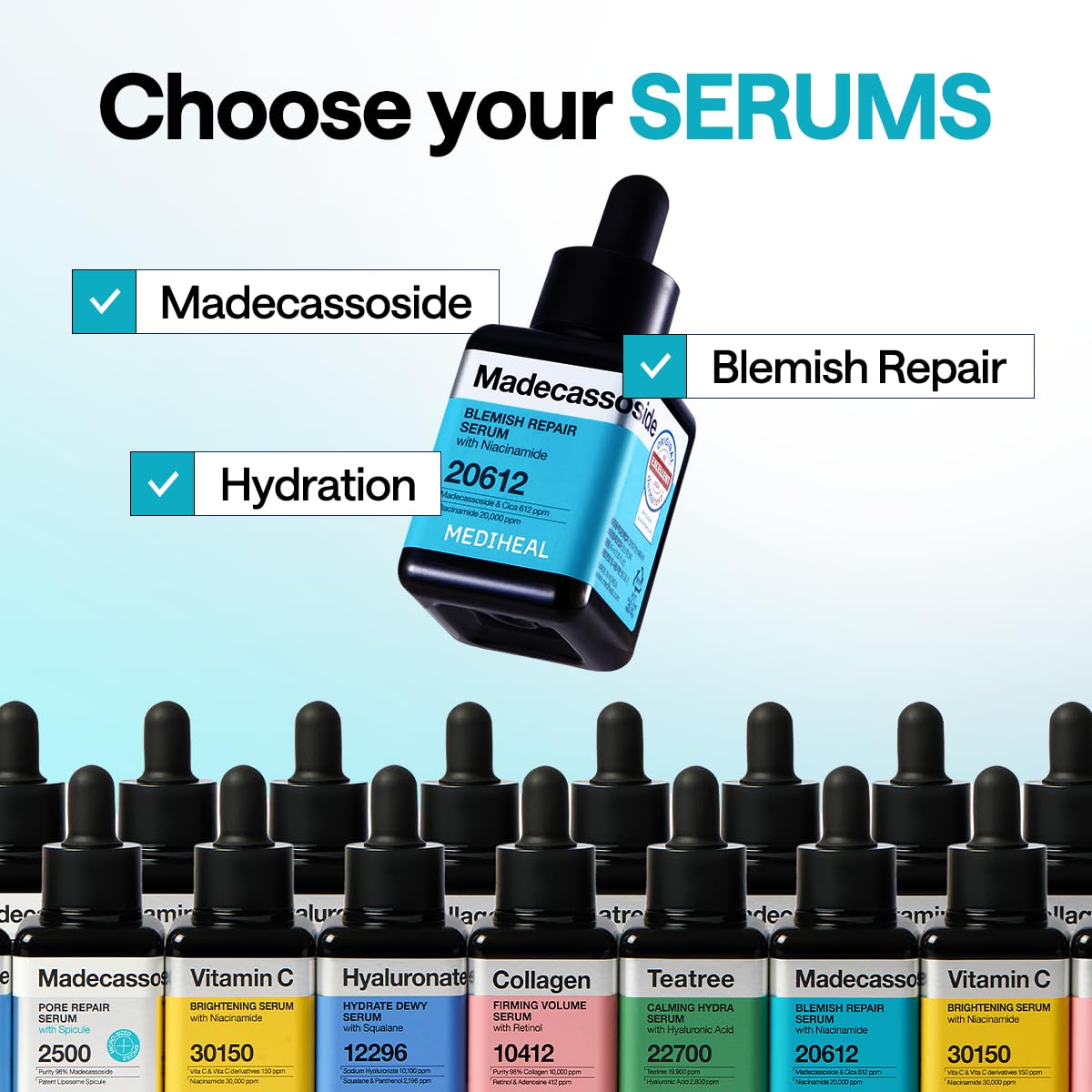 MEDIHEAL Madecassoside Blemish Repair Serum 40ml for Japanese Skincare