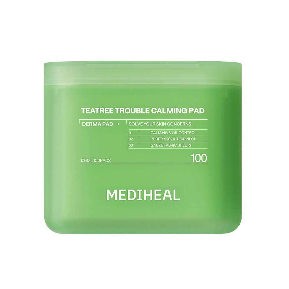 MEDIHEAL Square Facial Toner Pads with Tea Tree 100 Pads