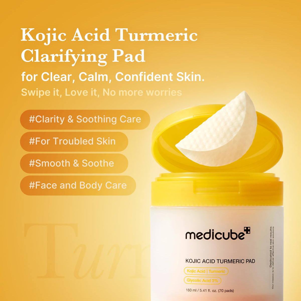 medicube Exfoliating Toner Pads with Kojic Acid and Turmeric