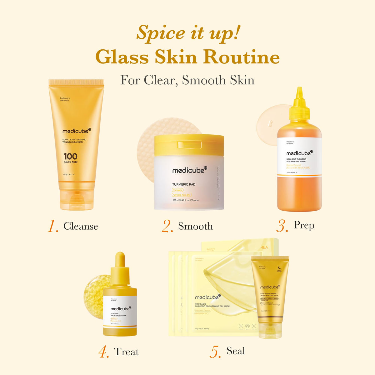 medicube Exfoliating Toner Pads with Kojic Acid and Turmeric