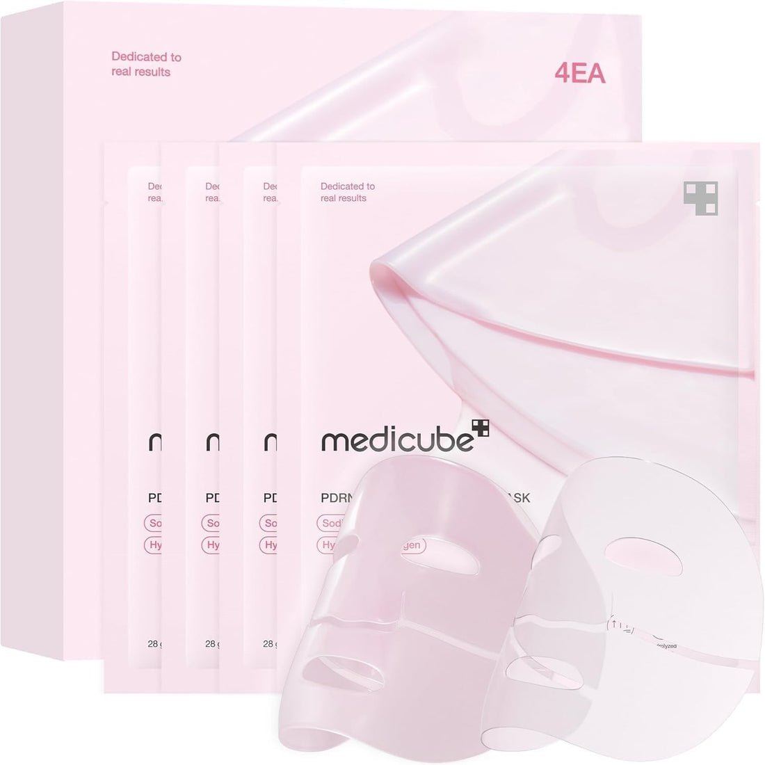 medicube PDRN Pink Collagen Gel Mask 4 Sheets for Night Care