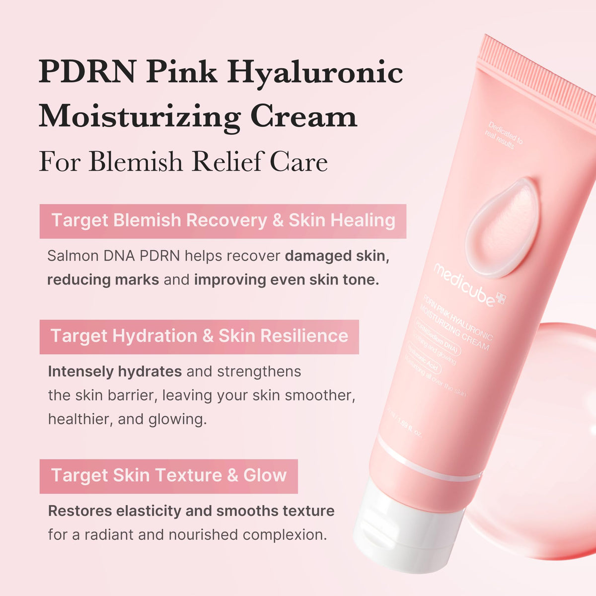 medicube PDRN Pink Moisture Cream Hydrating Korean Skincare 50ml