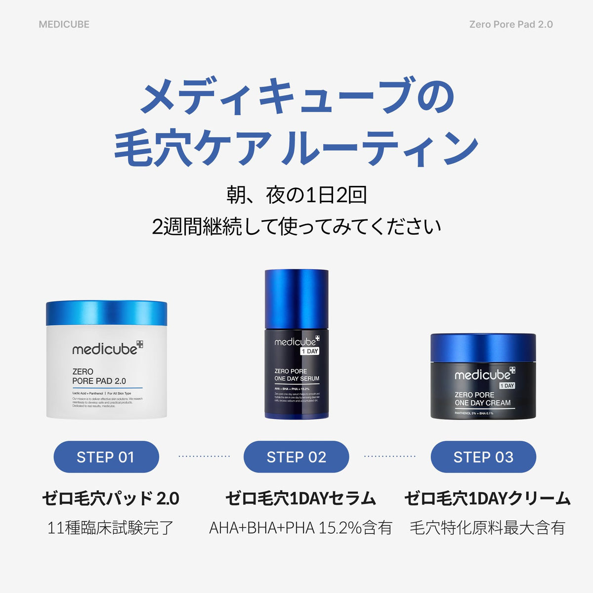 medicube Zero Pore One Day Cream 50ml for Japanese Skincare