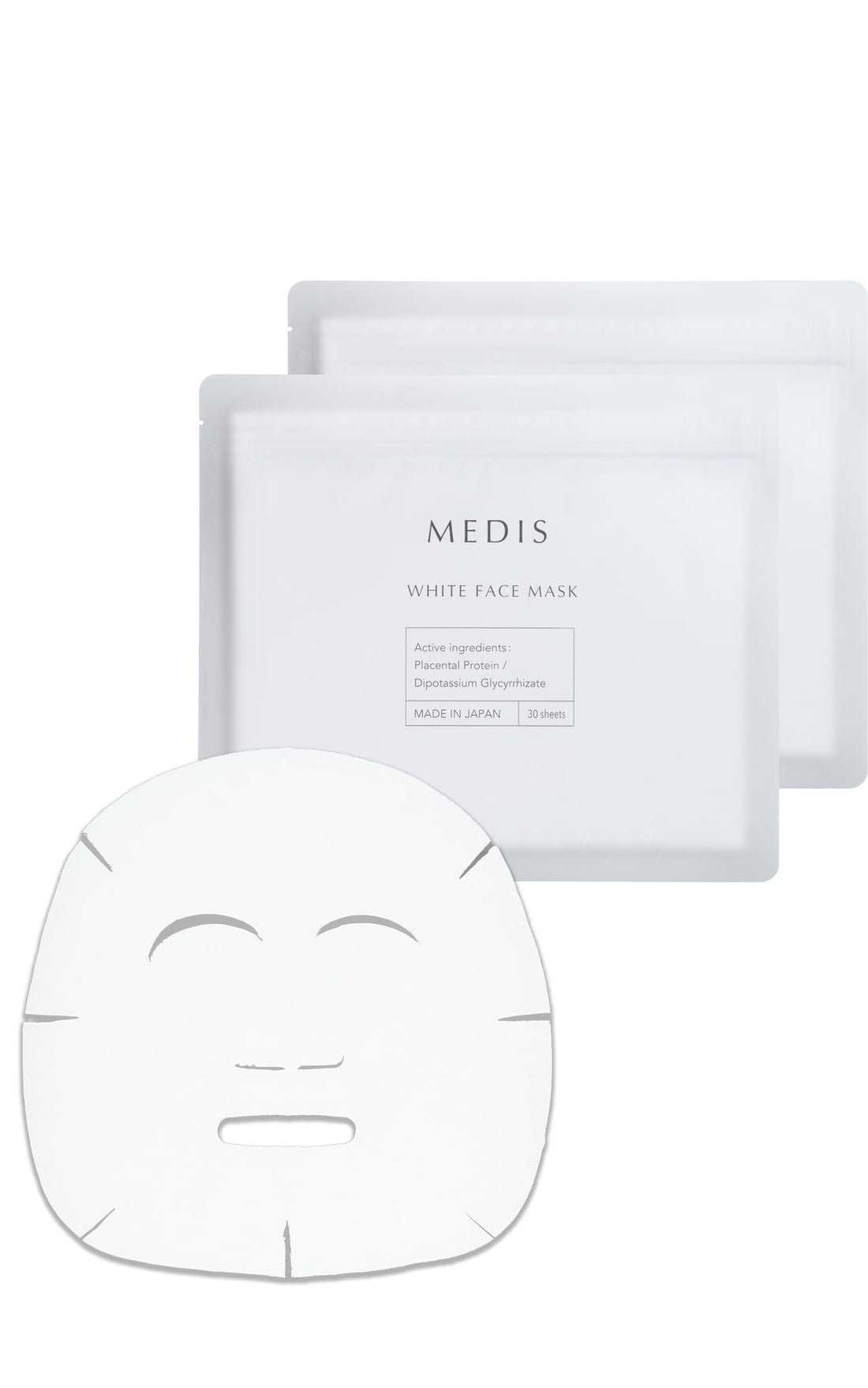 MEDIS Face Pack with Placentas and Cotton for Bright Skin 30 Sheets