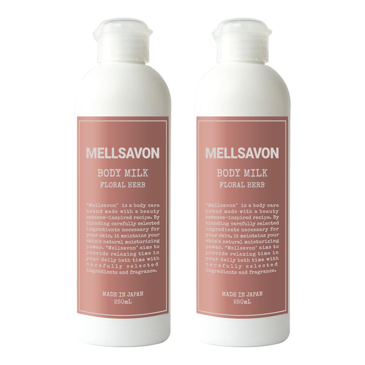 Mellsavon Body Milk Floral Herb Scent 250ml Set of 2
