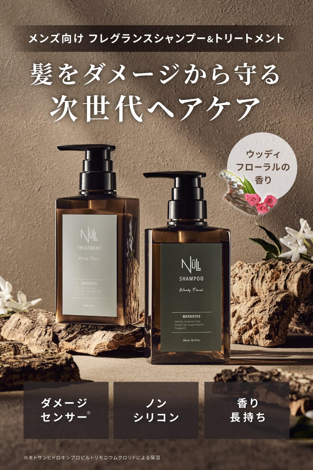 MENS NULL Amino Acid Shampoo and Treatment Duo for Japanese Hair Care