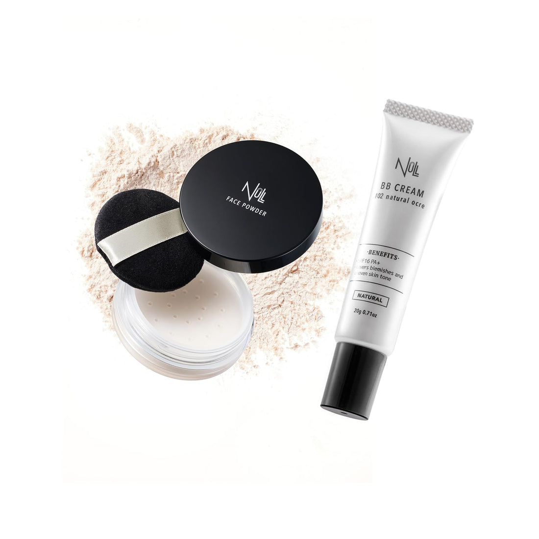 MENS NULL BB Crème Naturelle 20g avec Poudre de Visage