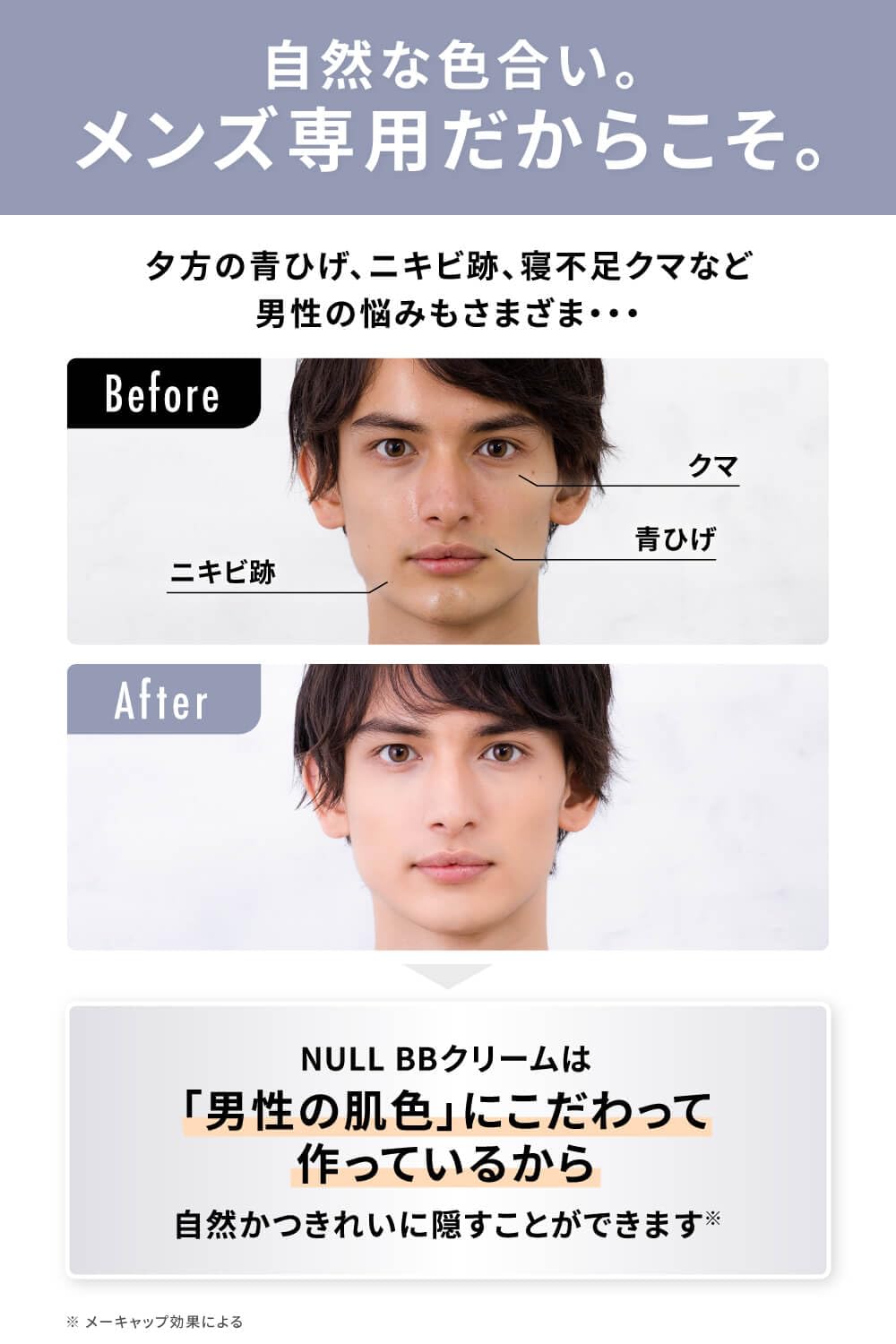 MENS NULL BB Cream Set with SPF30 for Men