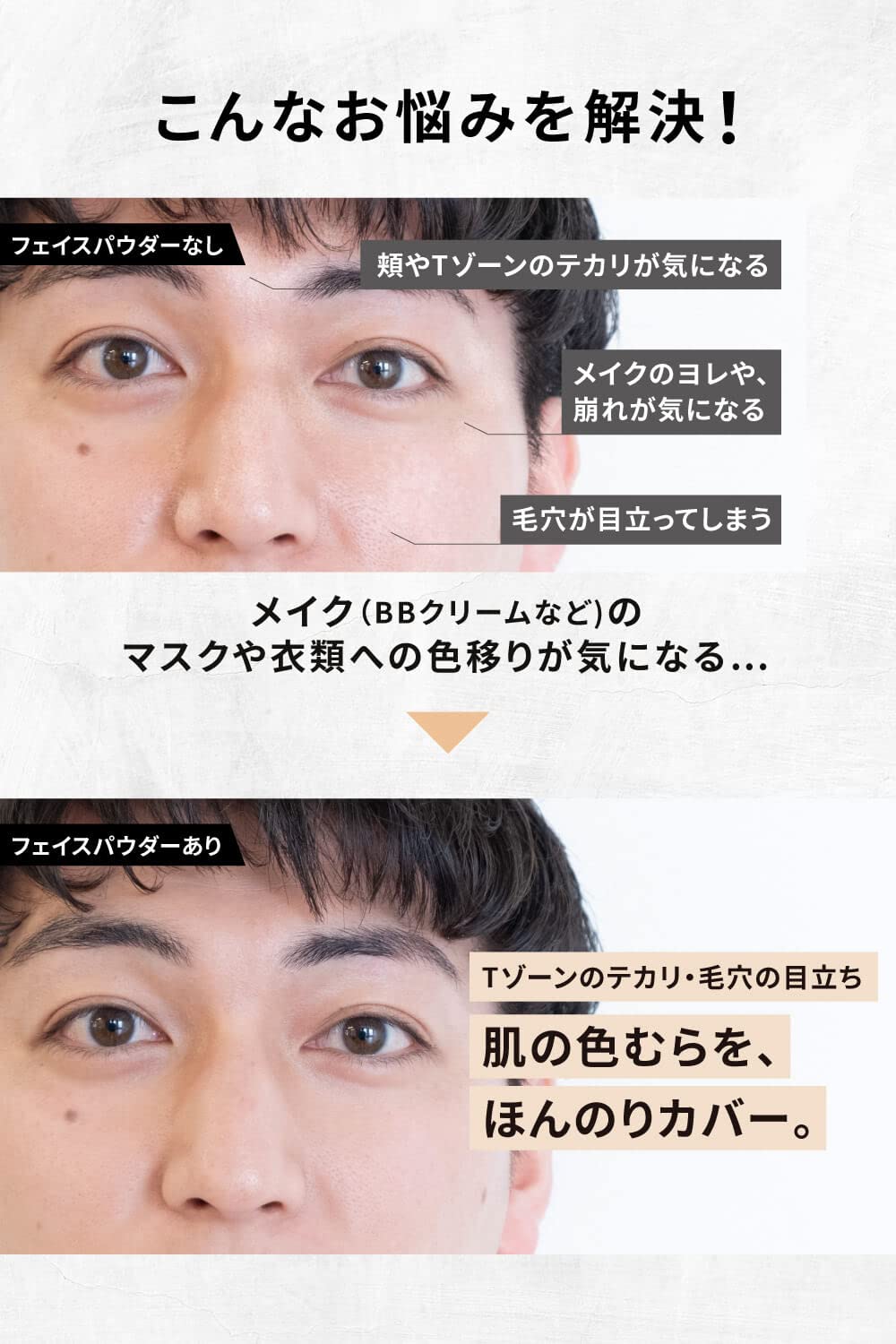 MENS NULL BB Cream and Face Powder Set for Everyday Use