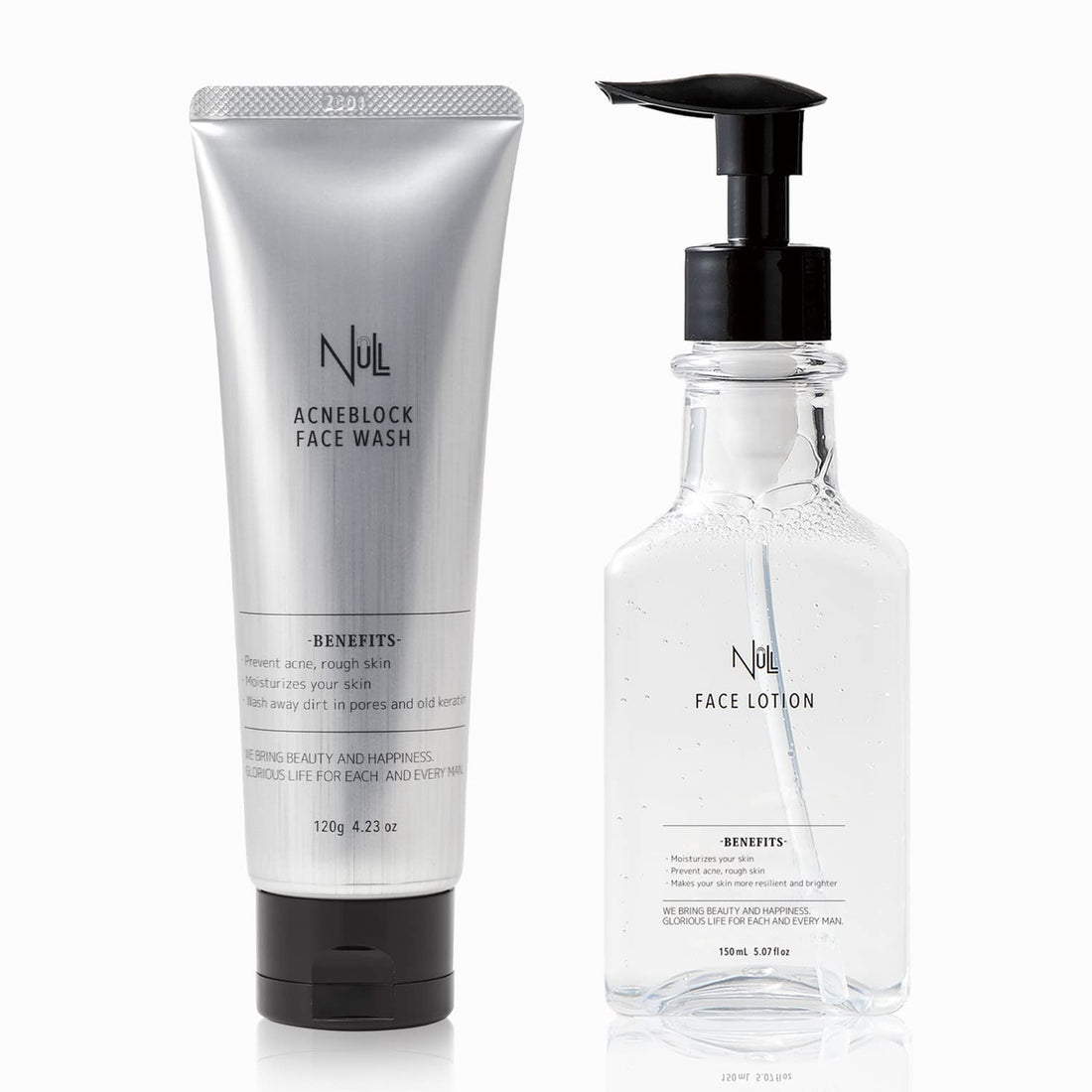 MENS NULL Set de Nettoyage pour Hommes avec Lotion Tonique