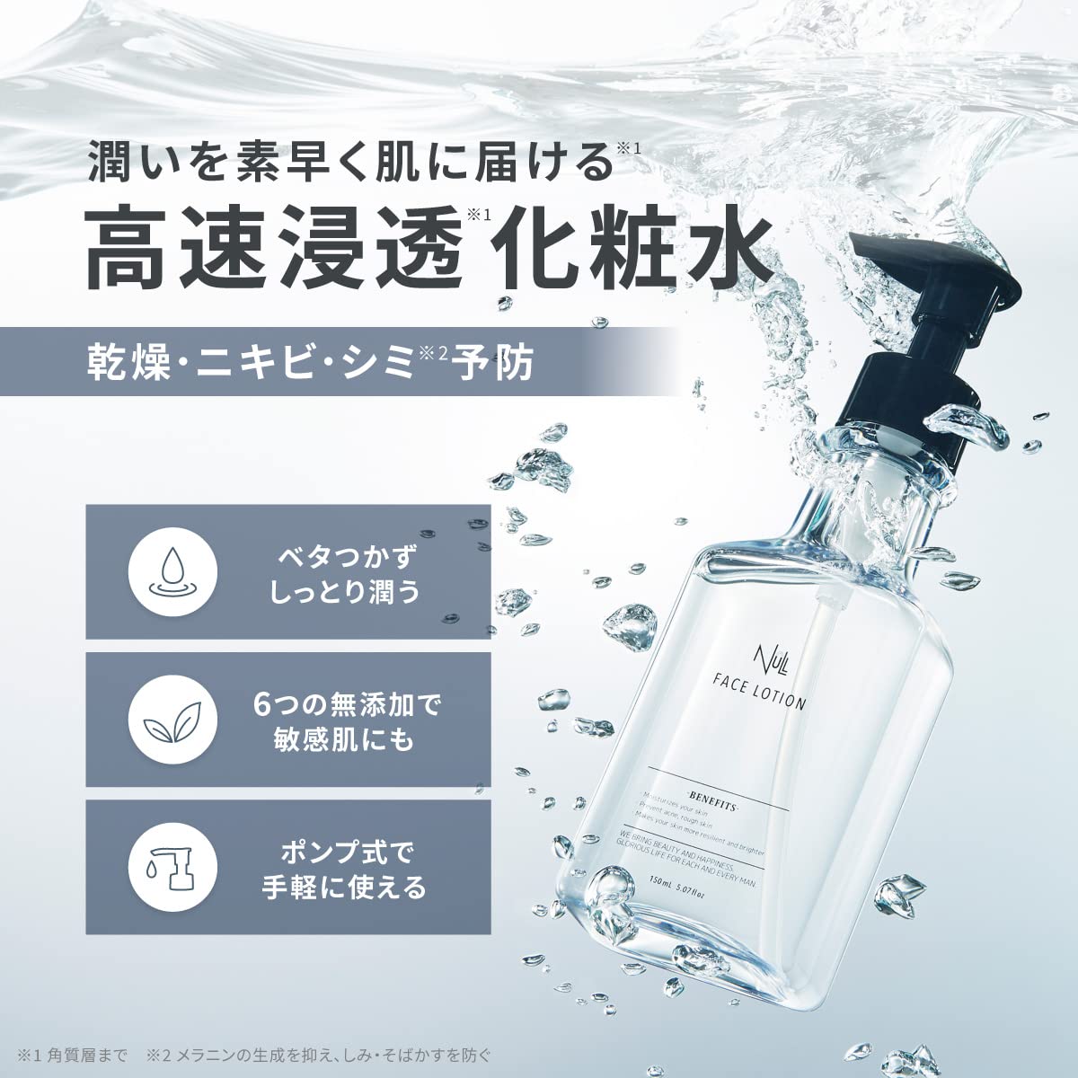 MENS NULL Face Lotion Set for Japanese Skincare Routine