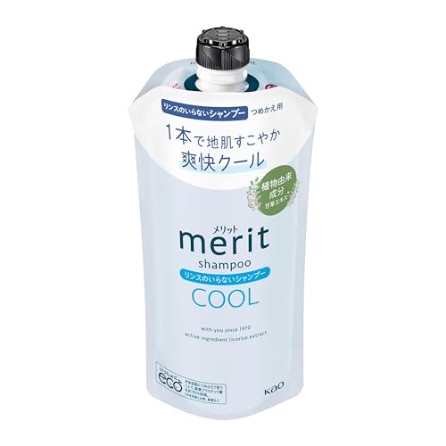 Merit Cool Shampoo Refill 320ml for Japanese Hair Care