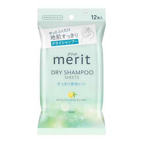 Merit Dry Shampoo Sheets White Green 12 Count