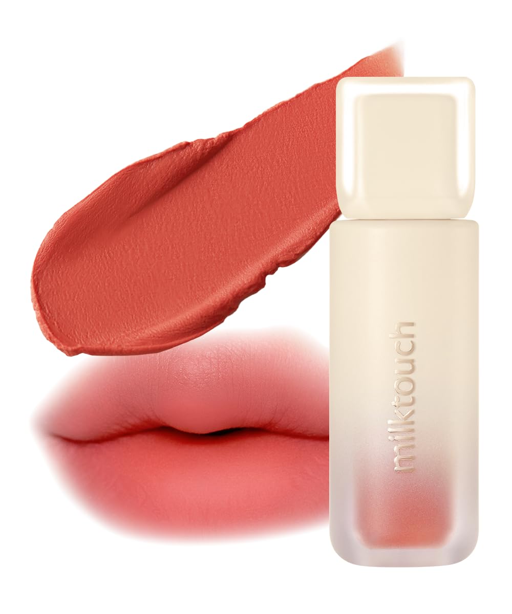 MILKTOUCH Mat Lip Tint for a Soft Finish in Peach Pitch