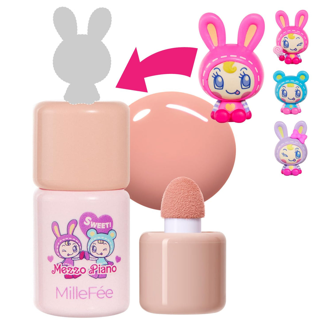 MilleFée Shake Drop Cheek Liquid Blush with Random Figure
