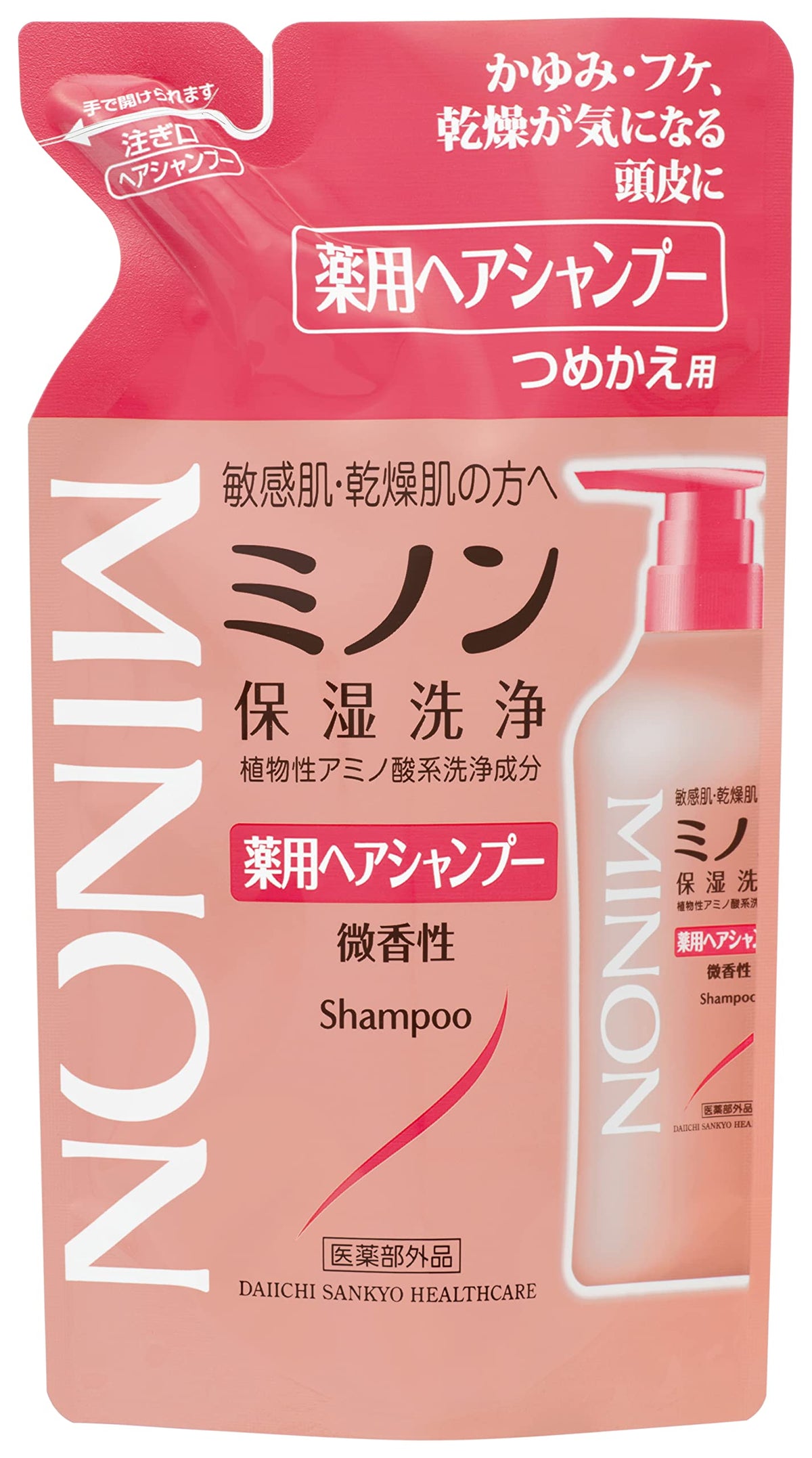 MINON Moisturizing Shampoo Refill 380ml for Japanese Hair Care
