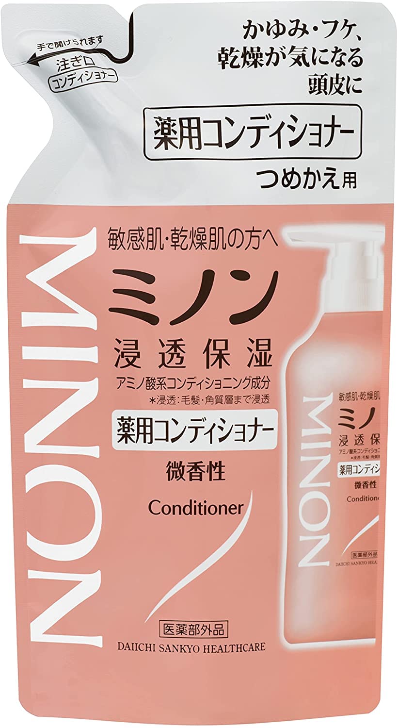 MINON Conditioner Refill 380ml Gentle Hair Care for Sensitive Skin