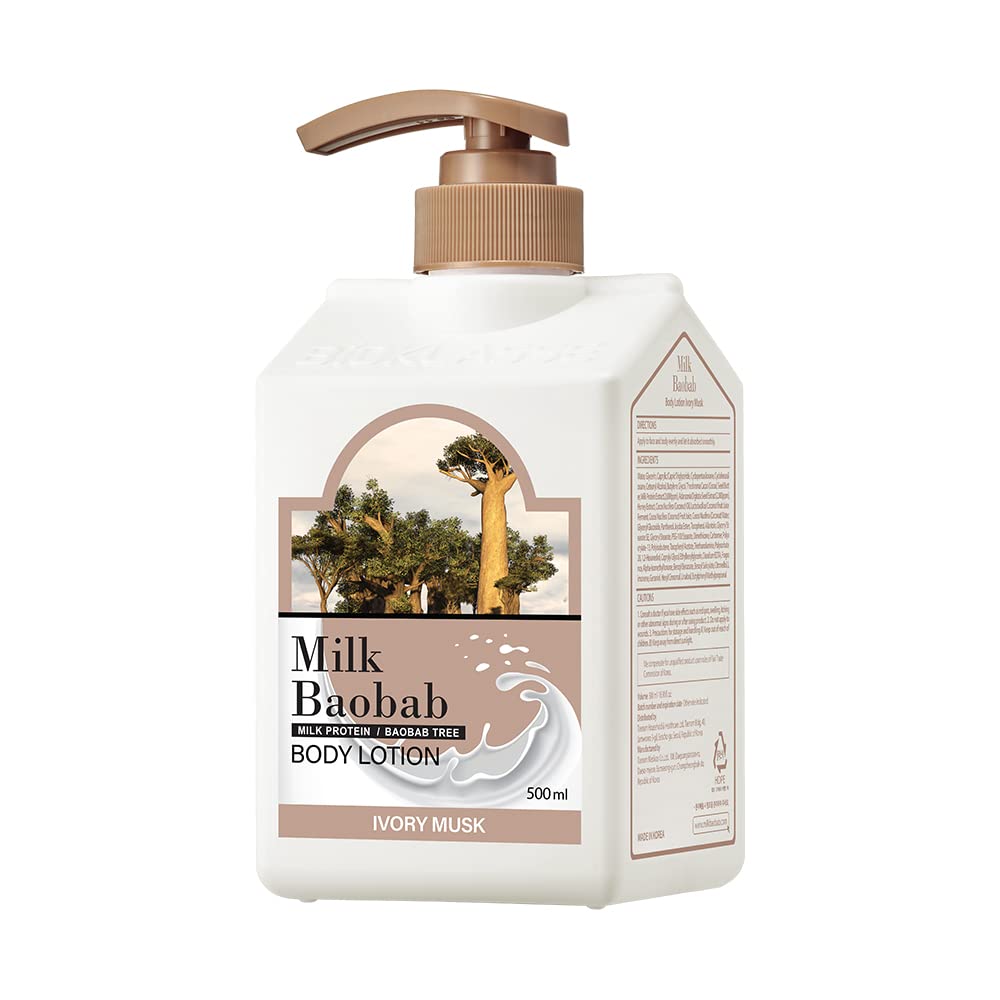 MILK BAOBAB Body Lotion with Ivory Musk 500ml for Hydration
