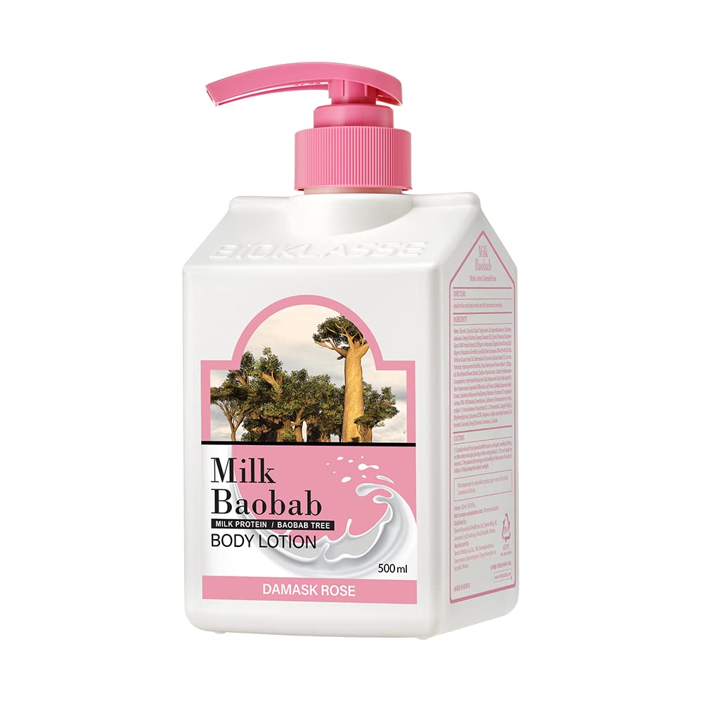 MILK BAOBAB Body Lotion with Damask Rose 500ml for Hydration