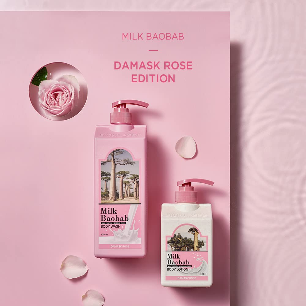 MILK BAOBAB Body Lotion with Damask Rose 500ml for Hydration