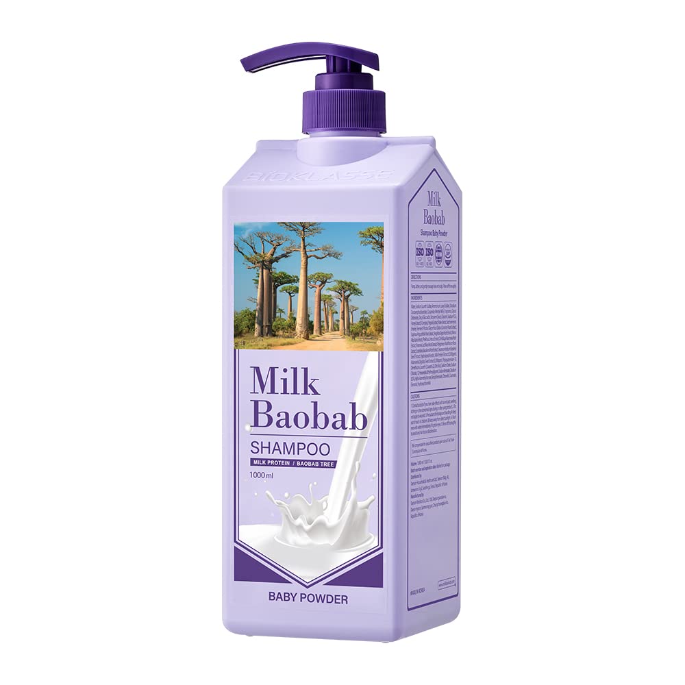 MILK BAOBAB Shampoo 1000ml avec parfum de bébé pour des cheveux doux