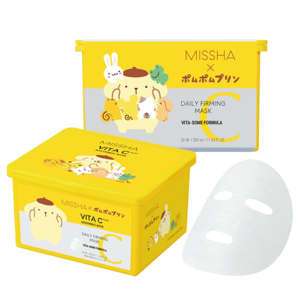 MISSHA Vitamin Sheet Mask Pom Pom Purin Design 30 Sheets
