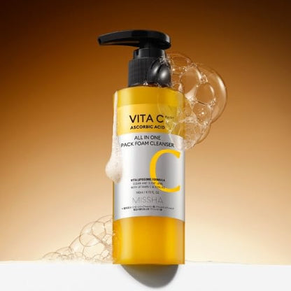MISSHA Vita Sheep Plus Bubble Mask Cleanser 140ml for Japanese Skincare