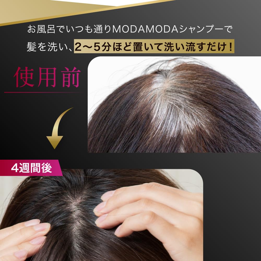 MODAMODA Black Shampoo Premium 100g and 300g Set for Japanese Hair Care