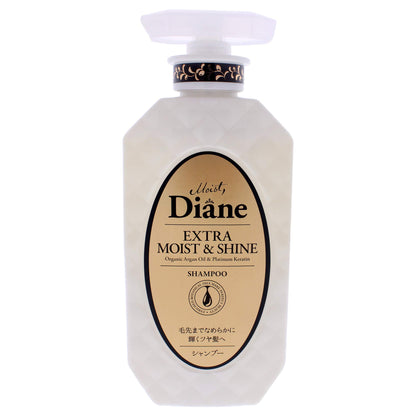 Moist Diane Shampoo Extra Shine 450ml with Organic Oils for Shiny Hair
