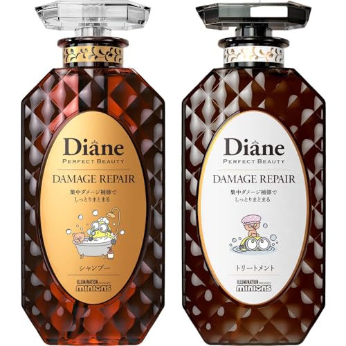 Diane/Minions Shampoo &amp; Treatment [Damage Repair] Floral &amp; Berry Scent Diane Perfect Beauty Extra Damage Repair 450ml×2