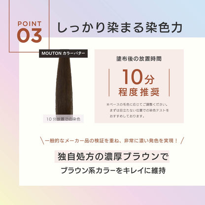 MOUTON Coconut Brown Color Treatment 250g for Japanese Hair Care