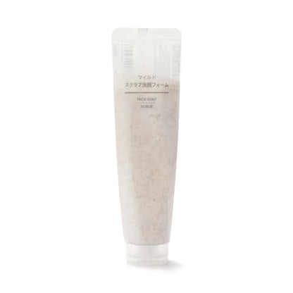 MUJI Mild Scrub Facial Cleanser 100g Fragrance-Free Gentle Exfoliation