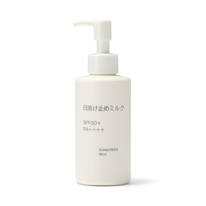 MUJI Sunscreen Milk SPF50 PA++++ 150g for Japanese Skincare