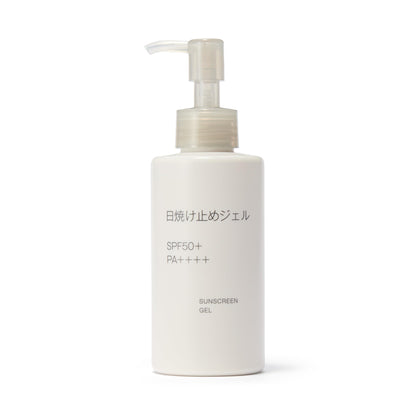 MUJI Sunscreen Gel SPF50+ PA++++ 150mL for Japanese Skincare