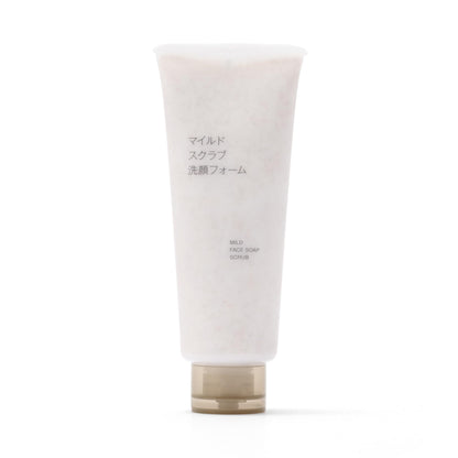 MUJI Mild Scrub Cleansing Foam 150g for Gentle Exfoliation