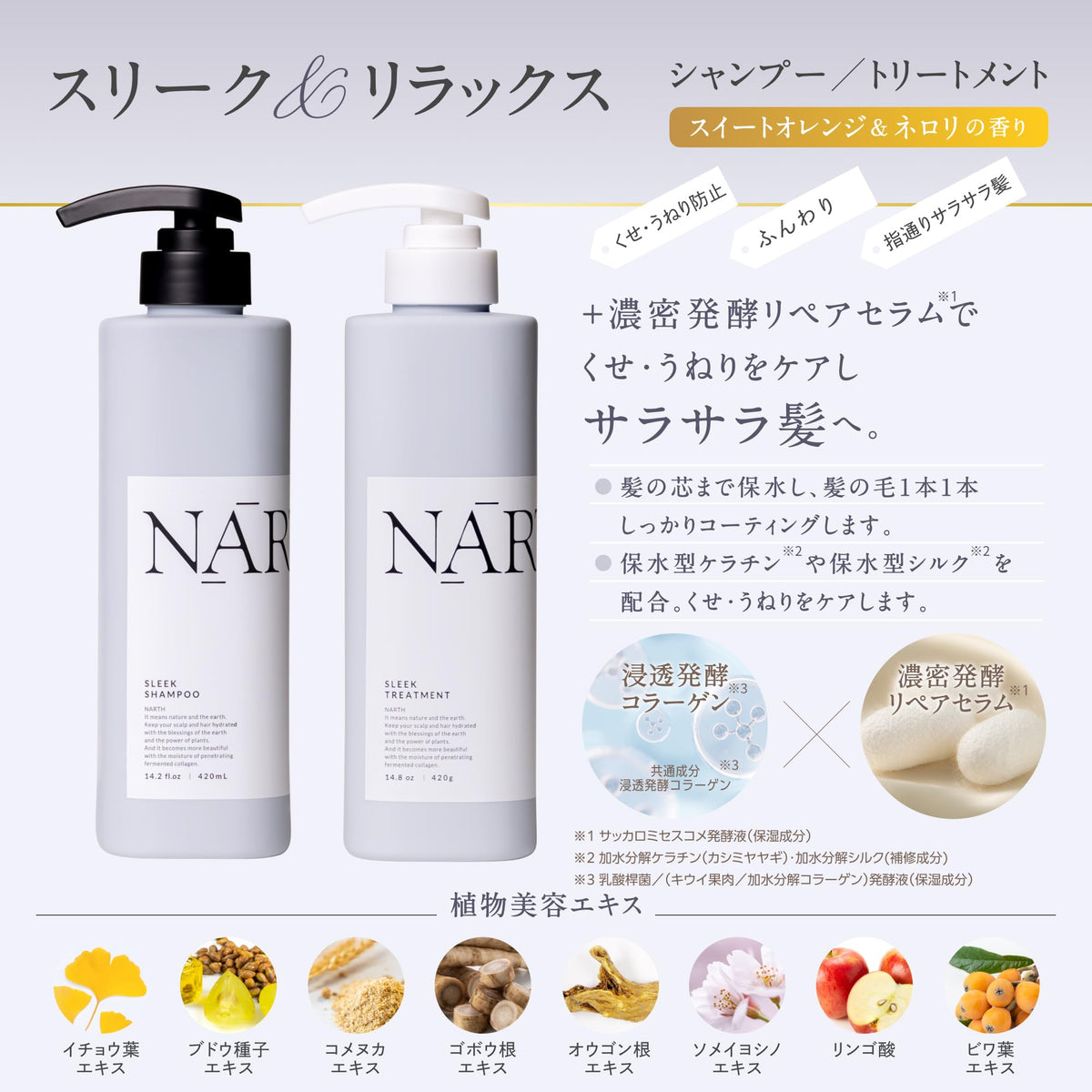 NARTH Sleek and Relax Treatment Refill 350g for Smooth Hair