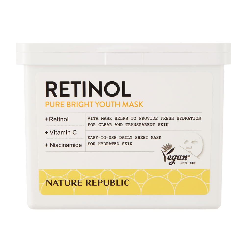NATURE REPUBLIC Cube Sheet Mask with Retinol for Japanese Skincare