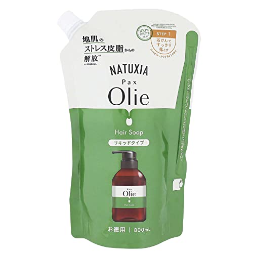 NATUXIA Hair Soap Refill 800ml Additive-Free for Sensitive Skin