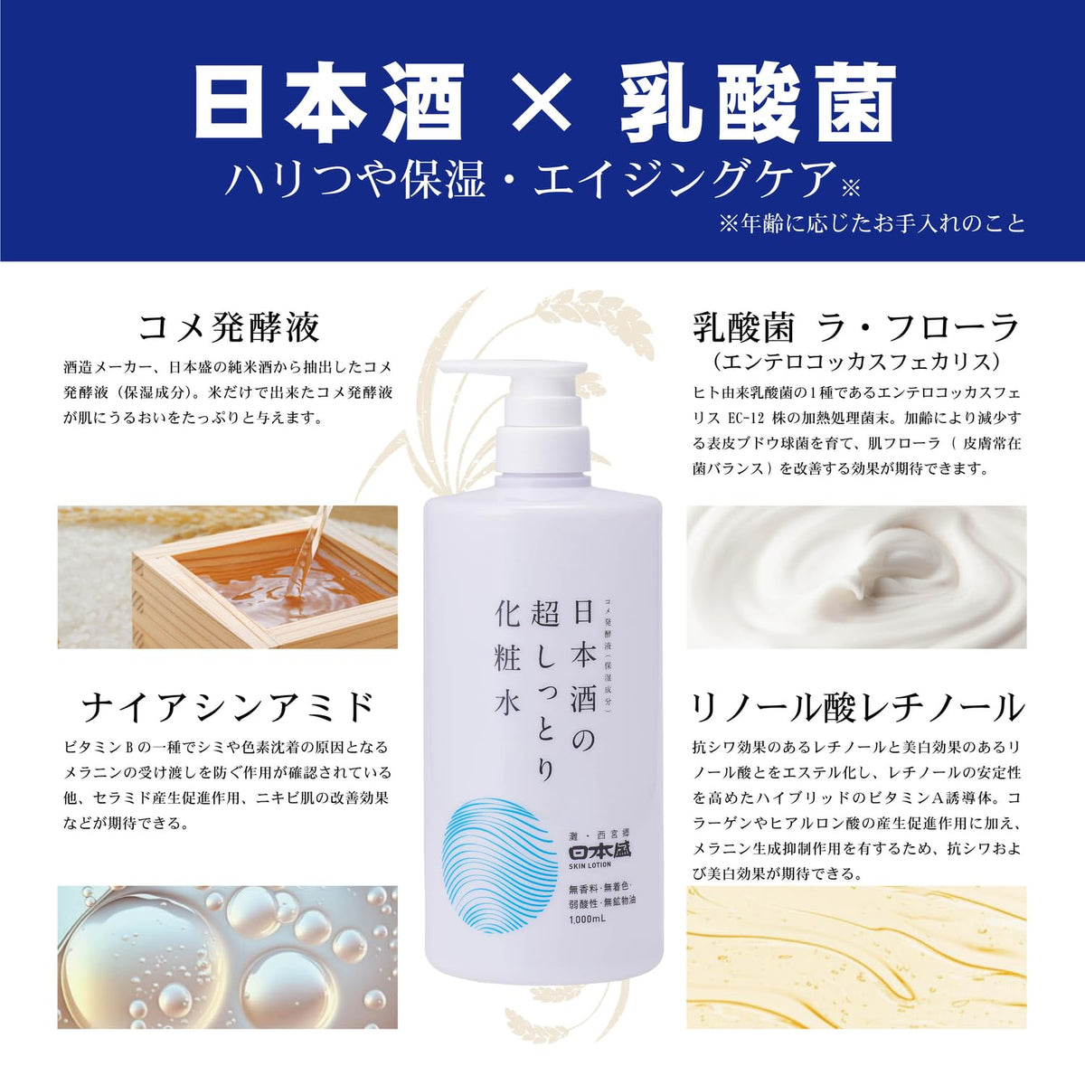 Nipponjou Ultra Hydrating Japanese Sake Lotion 1000ml