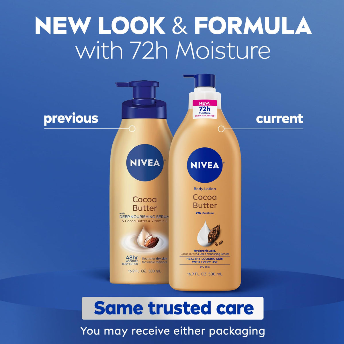 NIVEA Cocoa Butter Body Lotion 16.9 Fl Oz for Deep Moisture