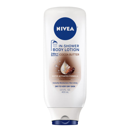 NIVEA In-Shower Cocoa Butter Body Lotion 13.5 Fl Oz